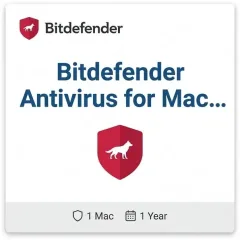 Bitdefender Antivirus for Mac — 1 Mac, 1 Year Bitdefender Antivirus for Mac — 1 Mac, 1 Year digital product key - original one-time purchase for Mac, digital delivery by email | Maventech