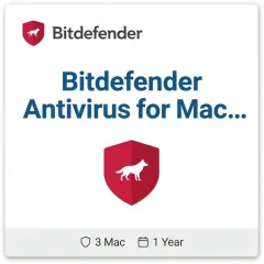 Bitdefender Antivirus for Mac — 3 Mac, 1 Year Bitdefender Antivirus for Mac — 3 Mac, 1 Year digital product key - original one-time purchase for Mac, digital delivery by email | Maventech